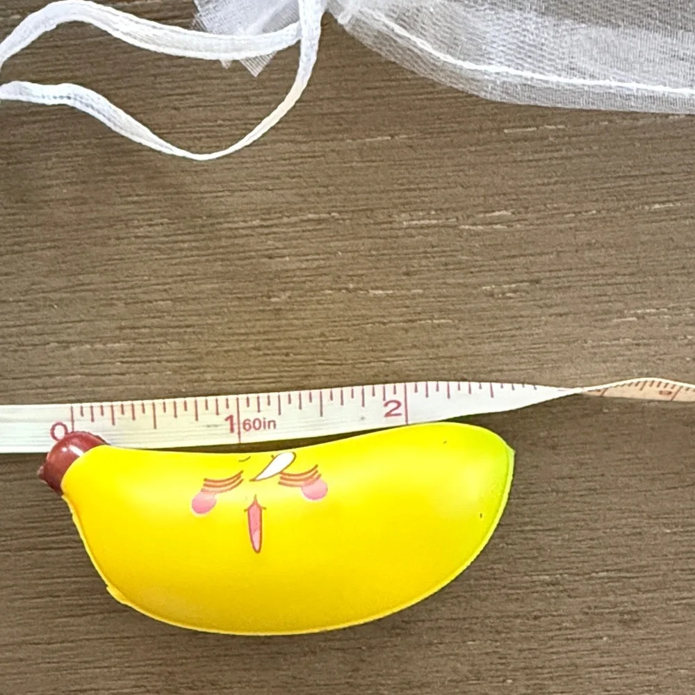 Cheerful Yellow Banana Stress Toy with Gift Bag